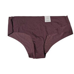 Auden Cheeky Invisible Edge Underwear Size Large Burgundy Seamless Underwear